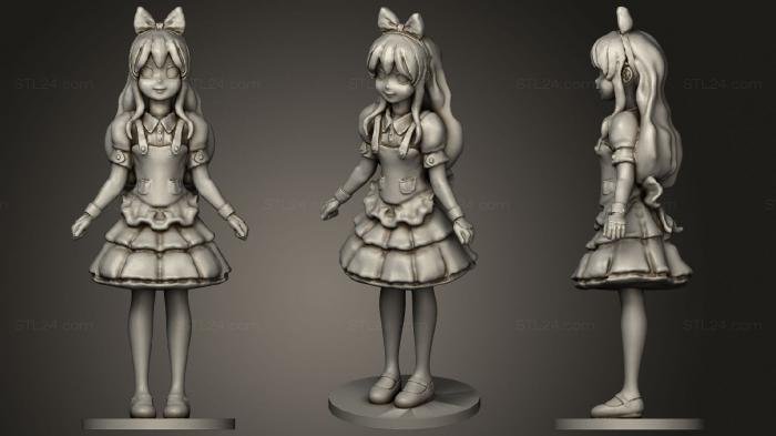Статуэтки девушки (Алиса (Из Приключений Алисы в стране чудес И Зазеркалья), STKGL_0461) 3D модель для ЧПУ станка