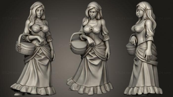 Figurines of girls (Alice 40 market girl 41, STKGL_0464) 3D models for cnc
