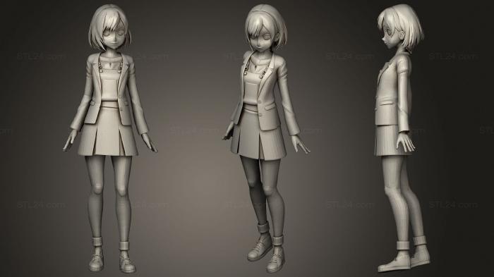 Figurines of girls (Aoi Miyamori, STKGL_0512) 3D models for cnc