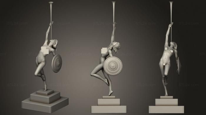 Figurines of girls (Art deco statue, STKGL_0533) 3D models for cnc