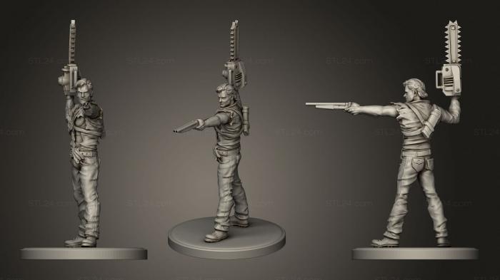 Figurines of girls (Ash Evil Dead DG, STKGL_0543) 3D models for cnc