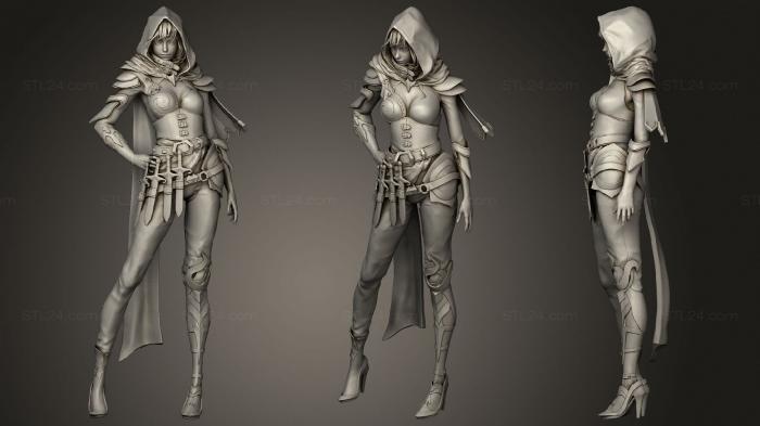 Figurines of girls (Assassin Girl, STKGL_0548) 3D models for cnc