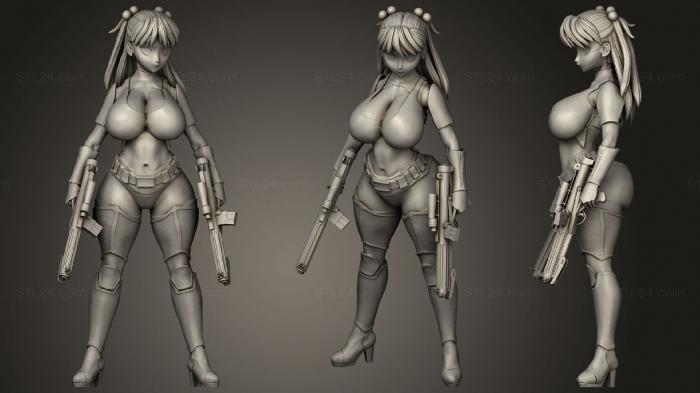 Figurines of girls (AST Body Pose, STKGL_0550) 3D models for cnc