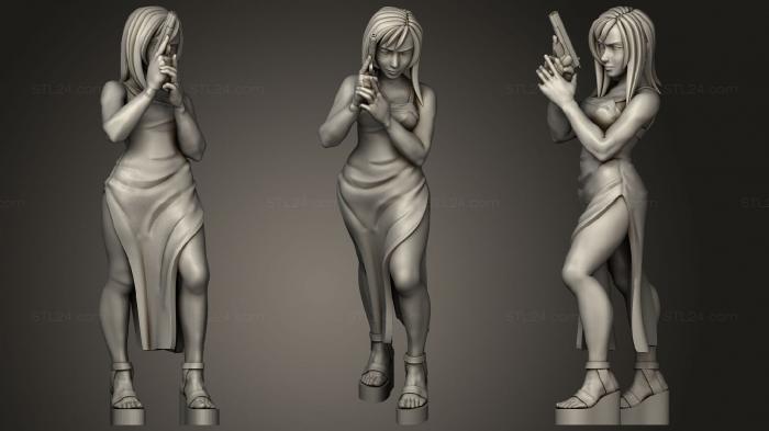 Figurines of girls (Aya Brea Parasite Eve, STKGL_0555) 3D models for cnc