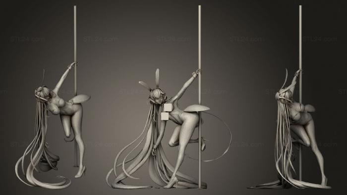 Статуэтки девушки (Азур лейн, девочка-кролик из Нью-Джерси, STKGL_0558) 3D модель для ЧПУ станка