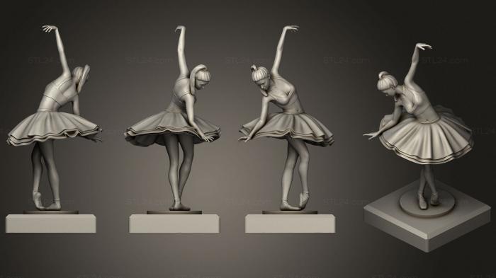 Статуэтки девушки (Балерина 2, STKGL_0566) 3D модель для ЧПУ станка