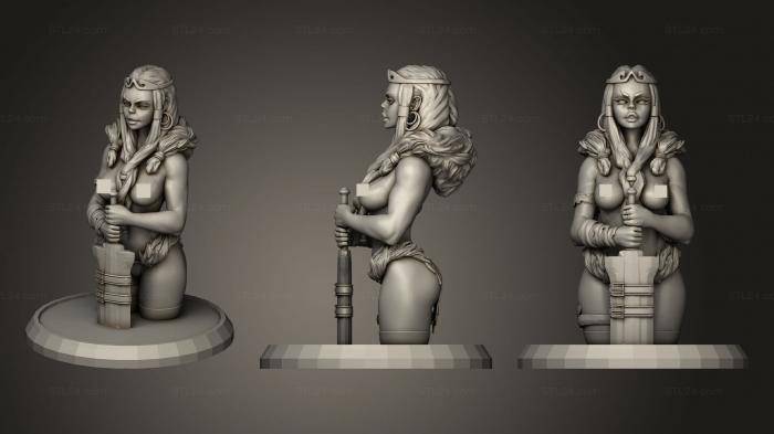 Figurines of girls (Barbarian Princess, STKGL_0576) 3D models for cnc