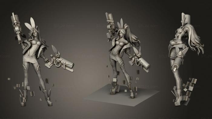 Figurines of girls (Battle bunny miss fortune, STKGL_0585) 3D models for cnc