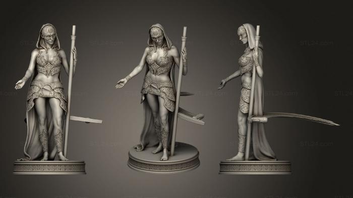 Статуэтки девушки (Bella muerte, STKGL_0594) 3D модель для ЧПУ станка
