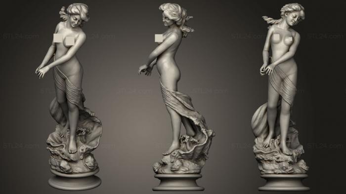 Figurines of girls (Birth of venus, STKGL_0603) 3D models for cnc