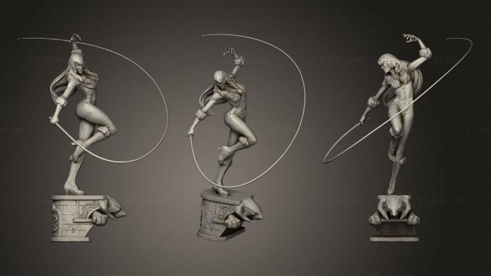 Figurines of girls (Black Cat (2), STKGL_0604) 3D models for cnc