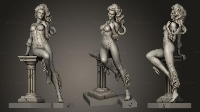 Figurines of girls (Black Cat Special Version, STKGL_0606) 3D models for cnc