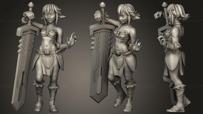 Figurines of girls (Black Rose Swords Woman, STKGL_0609) 3D models for cnc