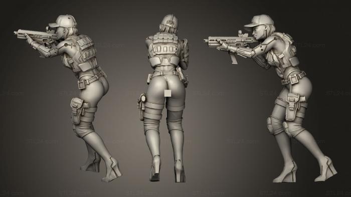 Figurines of girls (Bomber Girl Anna Sanchez, STKGL_0628) 3D models for cnc