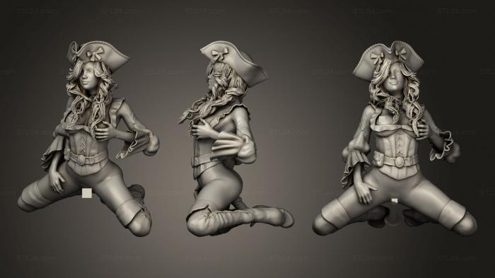 Figurines of girls (Booty Buccaneer girl, STKGL_0636) 3D models for cnc