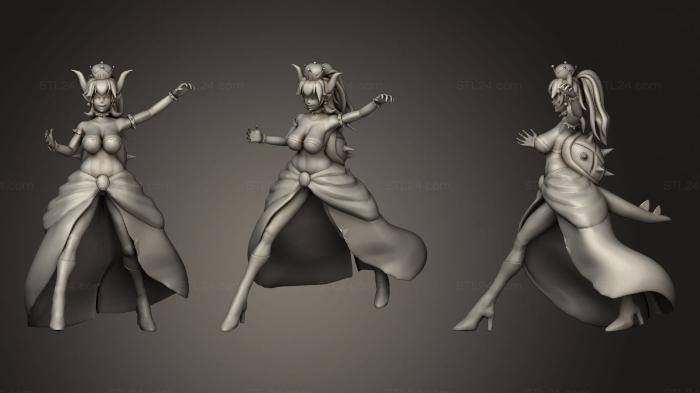 Figurines of girls (Bowsette PBR, STKGL_0643) 3D models for cnc