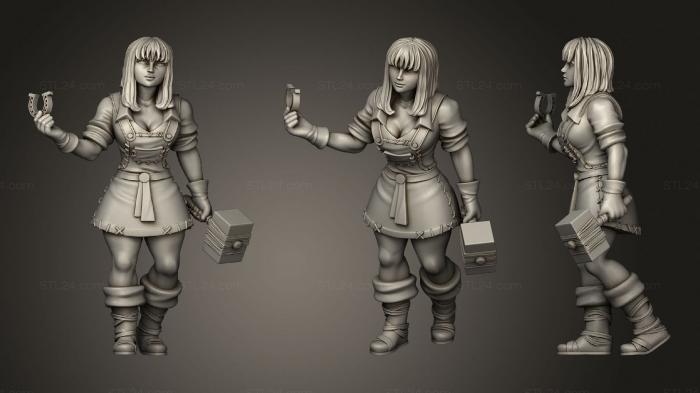 Figurines of girls (Branda 40 female blacksmith 41, STKGL_0646) 3D models for cnc