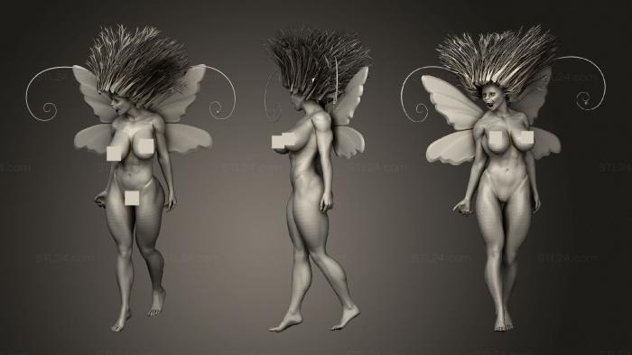 Figurines of girls (Bugs life women crazy sculpture, STKGL_0652) 3D models for cnc