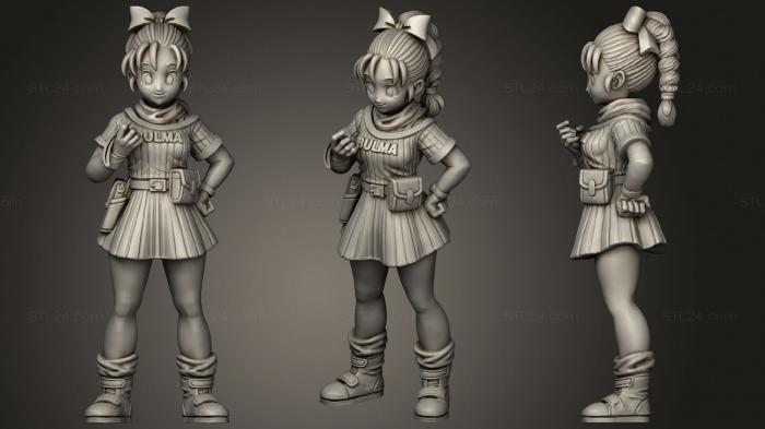 Figurines of girls (Bulma Dragon Ball, STKGL_0656) 3D models for cnc