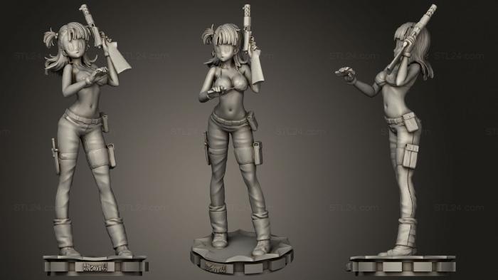 Figurines of girls (Bulma dragon ball, STKGL_0660) 3D models for cnc