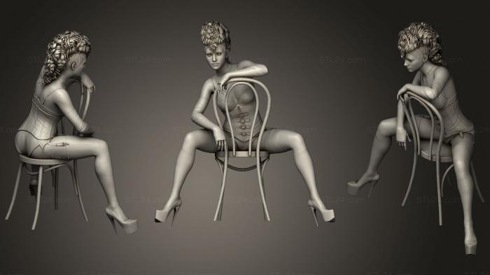 Figurines of girls (Burlesque 2, STKGL_0666) 3D models for cnc