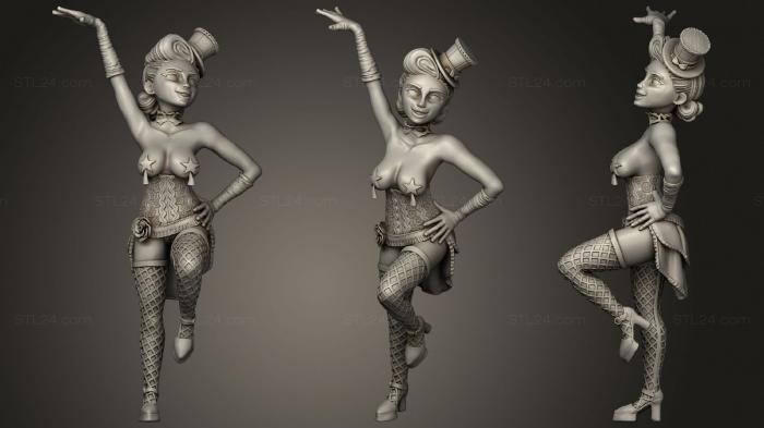 Статуэтки девушки (Танцовщица Бурлеска, STKGL_0667) 3D модель для ЧПУ станка