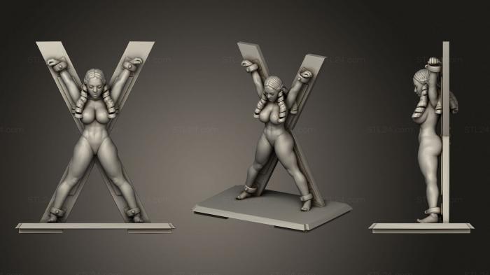 Статуэтки девушки (Плененная Благородная Леди, STKGL_0678) 3D модель для ЧПУ станка