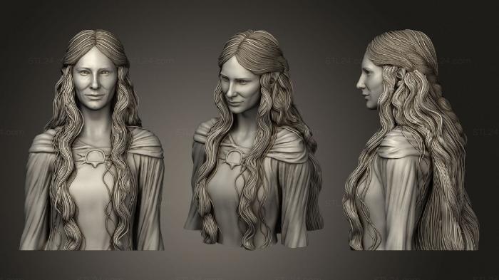 Статуэтки девушки (Кейт Бланшет Галадриэль Властелин Колец, STKGL_0686) 3D модель для ЧПУ станка