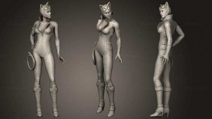 Статуэтки девушки (Женщина -кошка из Аркама, STKGL_0691) 3D модель для ЧПУ станка