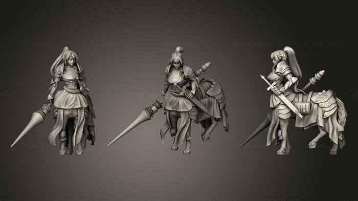 Figurines of girls (Centaur female knight monster girl, STKGL_0695) 3D models for cnc