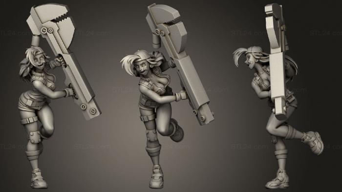 Figurines of girls (Cerci Pit Crew Girl, STKGL_0696) 3D models for cnc