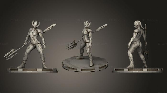Figurines of girls (CFD Proxima Midnight, STKGL_0698) 3D models for cnc