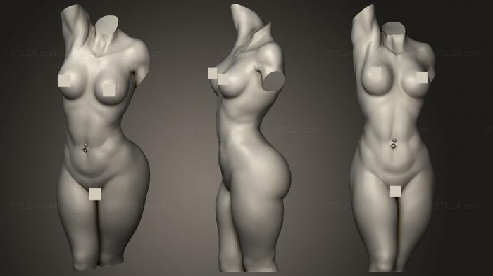 Статуэтки девушки (Соблазнительная девушка, STKGL_0737) 3D модель для ЧПУ станка