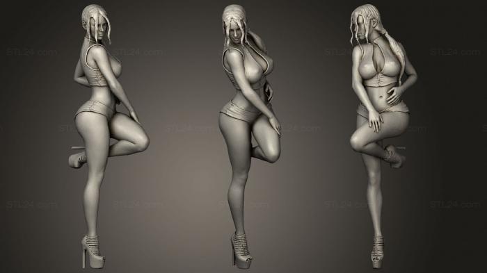 Статуэтки девушки (Танцовщица женщина 3d, STKGL_0749) 3D модель для ЧПУ станка