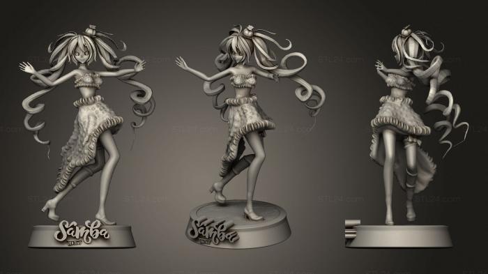 Статуэтки девушки (Танцующая девушка, STKGL_0751) 3D модель для ЧПУ станка