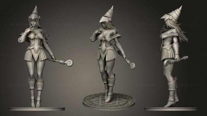 Figurines of girls (Dark magician girl (2), STKGL_0755) 3D models for cnc