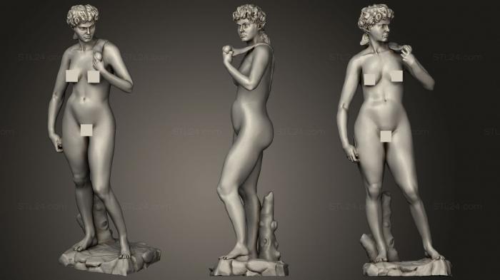 Статуэтки девушки (Давина Дэвид 003, STKGL_0760) 3D модель для ЧПУ станка