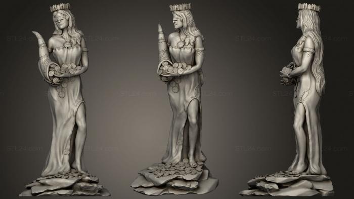 Статуэтки девушки (Diosa de la Fortuna, STKGL_0772) 3D модель для ЧПУ станка