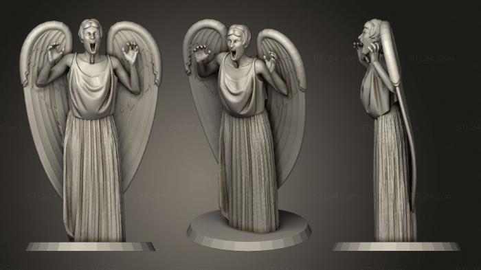 Статуэтки девушки (Миниатюра Доктора Кто. Плачущий ангел, STKGL_0775) 3D модель для ЧПУ станка