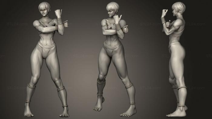 Figurines of girls (Elena posed, STKGL_0793) 3D models for cnc