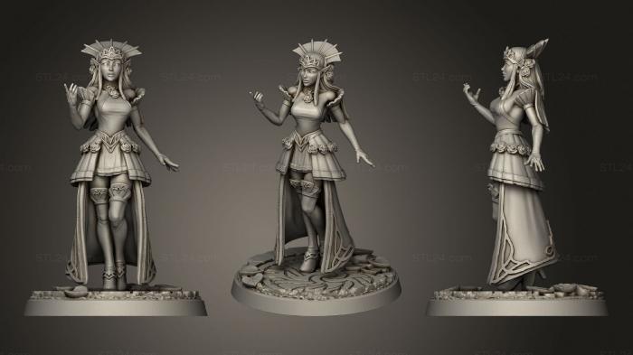Статуэтки девушки (Принцесса Эльфов, STKGL_0795) 3D модель для ЧПУ станка