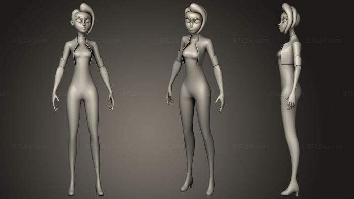 Статуэтки девушки (Фантазийная женщина 9, STKGL_0824) 3D модель для ЧПУ станка