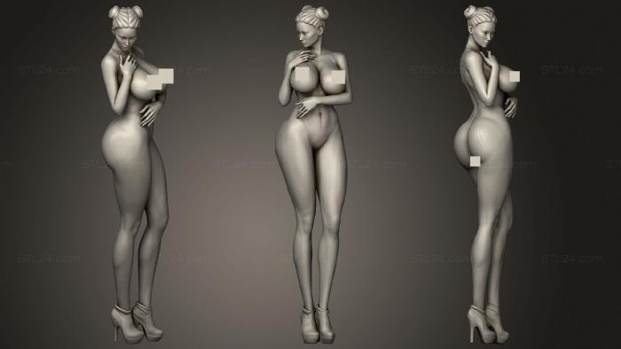 Figurines of girls (Fantasy warrior, STKGL_0828) 3D models for cnc