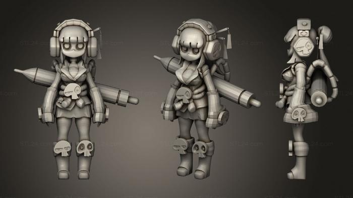 Figurines of girls (Female Stylized Samurai, STKGL_0855) 3D models for cnc