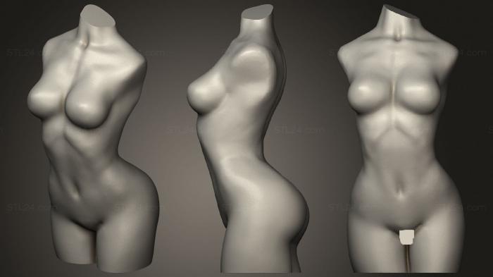 Статуэтки девушки (Женский Тосо, STKGL_0857) 3D модель для ЧПУ станка
