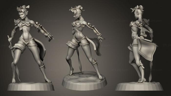 Figurines of girls (Female Wild Hunter, STKGL_0858) 3D models for cnc