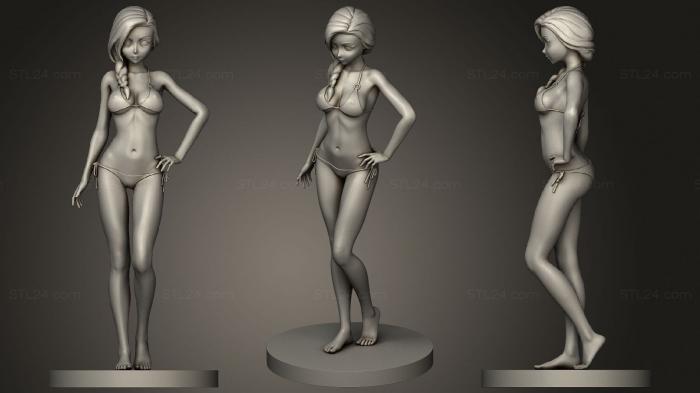 Статуэтки девушки (Фигурка девушки, STKGL_0863) 3D модель для ЧПУ станка