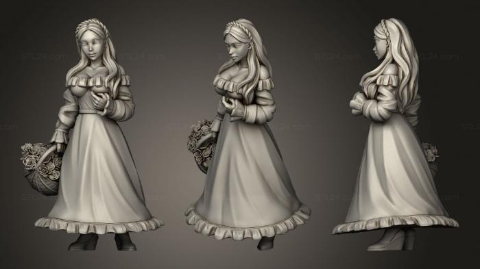 Figurines of girls (Fiora 40 flower girl 41, STKGL_0864) 3D models for cnc