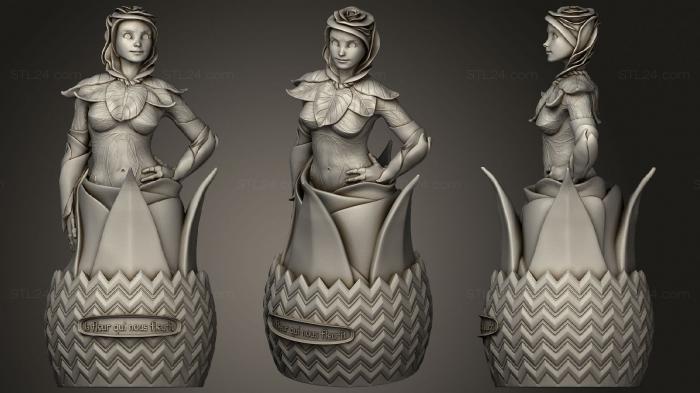 Figurines of girls (Flower Girl, STKGL_0873) 3D models for cnc