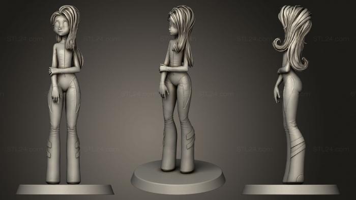 Статуэтки девушки (Очеловечивание Флаттершай, STKGL_0874) 3D модель для ЧПУ станка